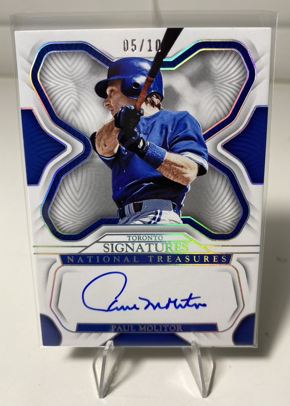 2023 Panini PAUL MOLITOR National Treasures On Card AUTO Holo Silver #d 5/10 HOF