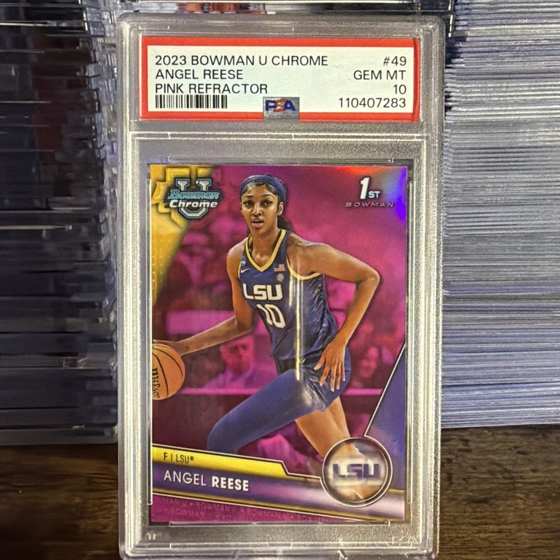 ANGEL REESE 2023 Bowman U Chrome #49 1st Bowman Pink Refractor PSA 10 LSU SKY