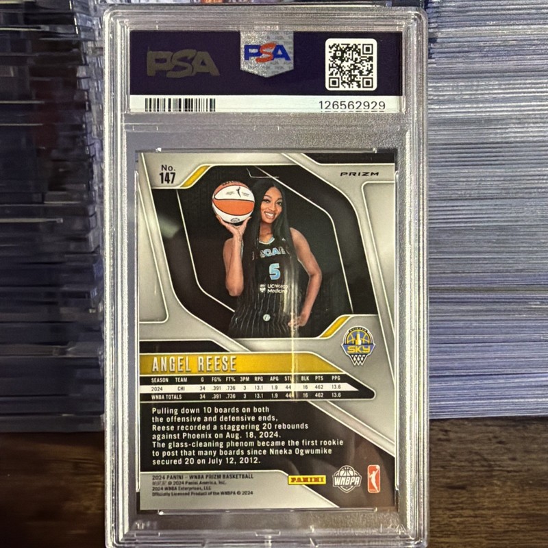 2024 ANGEL REESE PRIZM WNBA #147 WNBA LOGO PSA 9 ROOKIE ATLANTA DREAM SKY LSU view 2
