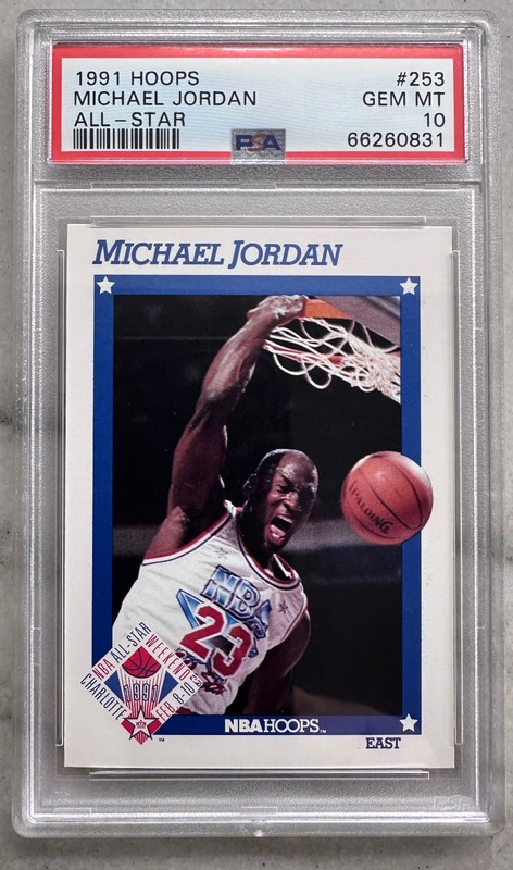 1991 HOOPS MICHAEL JORDAN NBA ALL-STAR #253 PSA 10