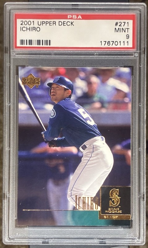 2001 Upper Deck Ichiro Suzuki Rookie Mariners #271 PSA 9 Mint
