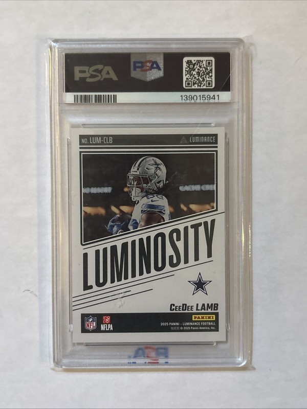 Case Hit PSA 10! 2025 Panini Luminance - Luminosity CeeDee Lamb #LUM-CLB view 2