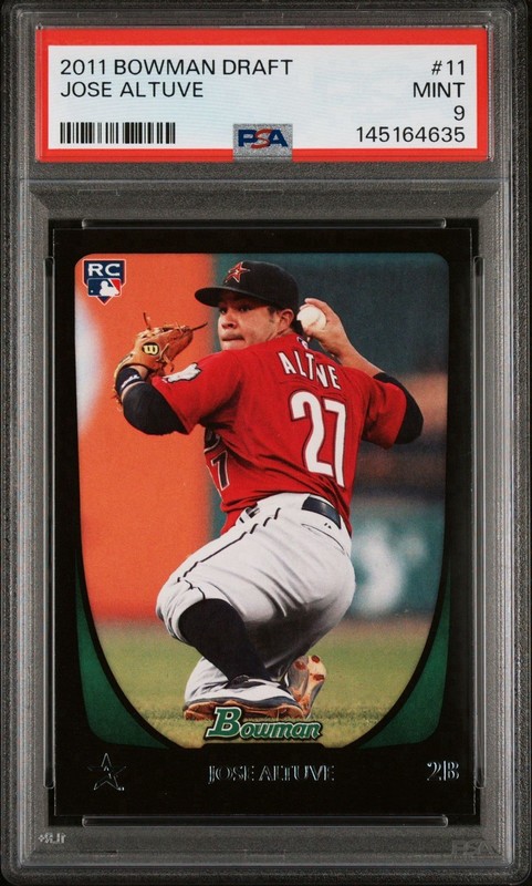 2011 Bowman Draft Jose Altuve Rookie #11 PSA 9