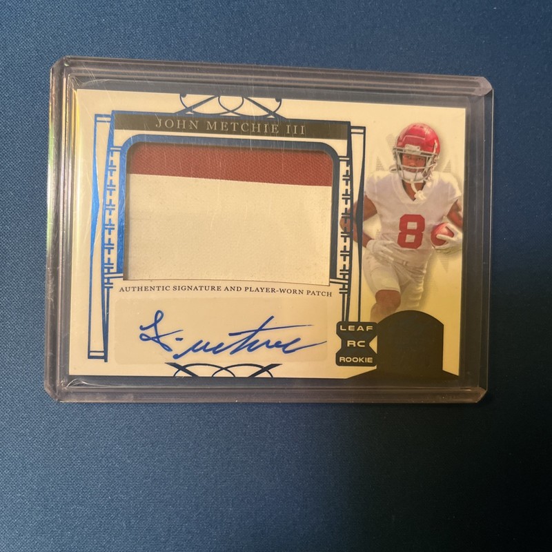 2022 Leaf Trinity - Patch Auto John Metchie III #PA-JM1 Emerald /49 (AU, MEM,... view 1