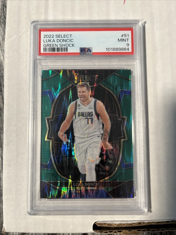 2022 Panini Select Luka Doncic Green Shock PSA 9