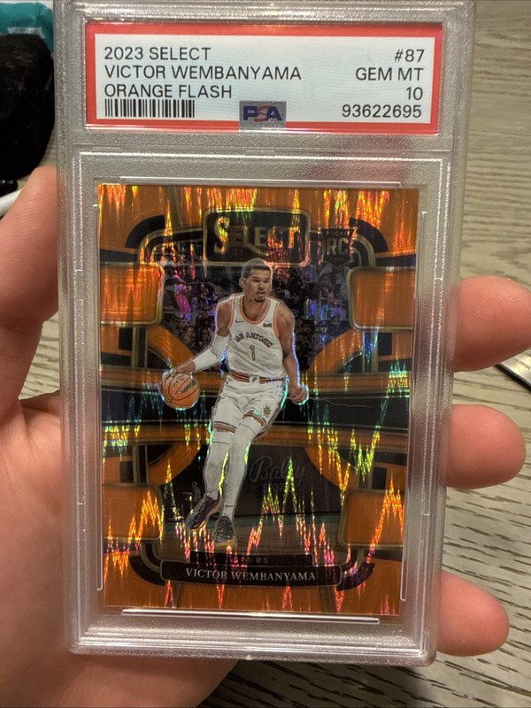 2023-24 Panini Select - Concourse Victor Wembanyama Orange Flash Psa 10 (RC)