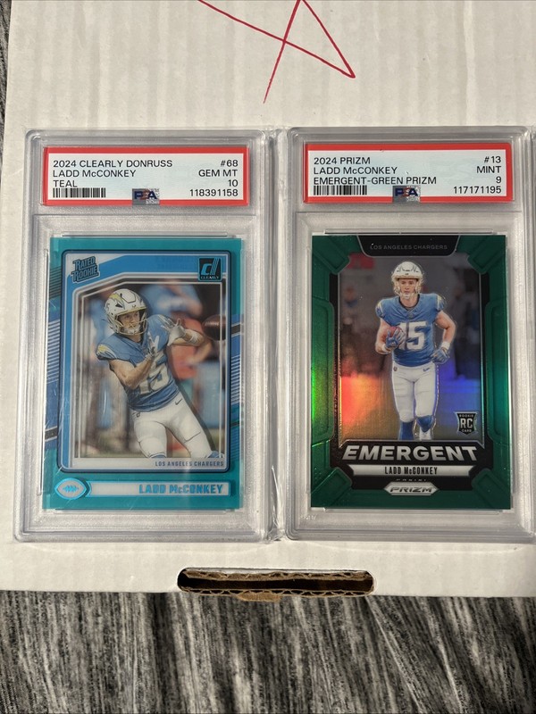 2 Ladd Mcconkey Rookie Cards PSA 10/ PSA 9 Clearly Donruss/emergent Chargers view 1