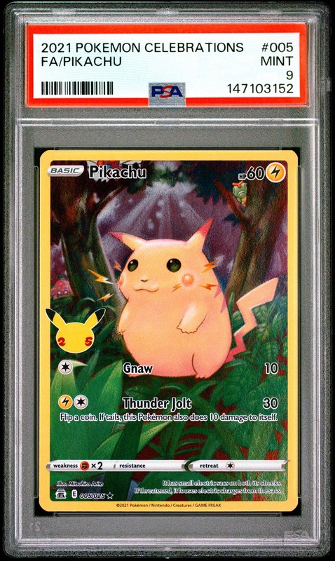 PSA 9 - Pokemon Celebrations - Pikachu - #005
