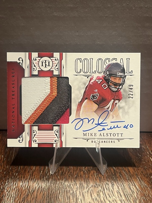 2025 Panini National Treasures Football Mike Alstott Colossal Patch Auto /49 