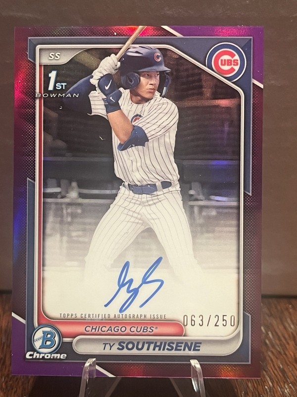 2024 Bowman Chrome Baseball Ty Southisene 1st Bowman Purple Refractor Auto /250 