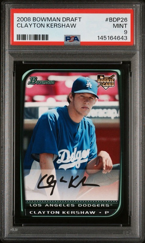 2008 Bowman Draft Clayton Kershaw Rookie #BDP26 PSA 9