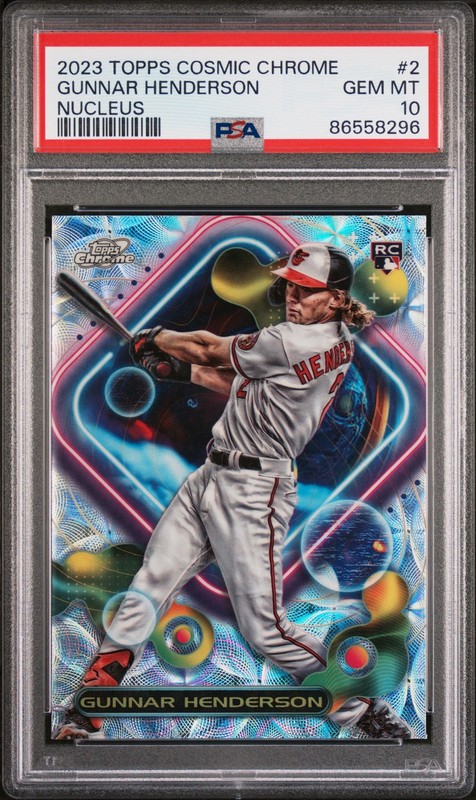 2023 Topps Cosmic Chrome Gunnar Henderson RC #2 Nucleus PSA 10 Orioles