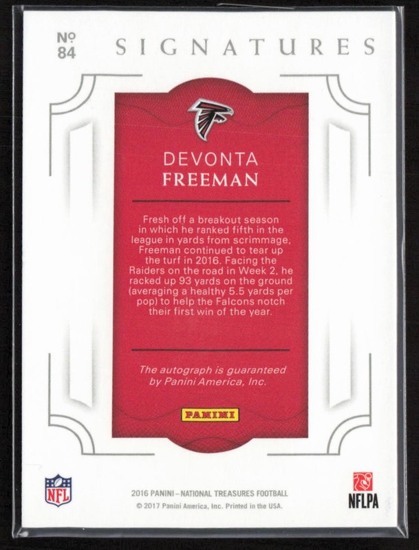 Devonta Freeman Auto 2016 National Treasures Signatures Gold /25 #84 Falcons view 2