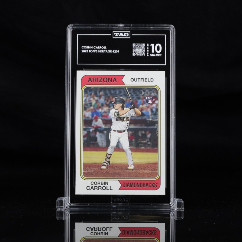 2023 Topps Heritage Corbin Carroll Rookie RC TAG 10 GEM MINT | low PSA pop