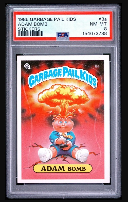 1985 Garbage Pail Kids Adam Bomb #8A PSA 8 NM-MT Series 1 OS1