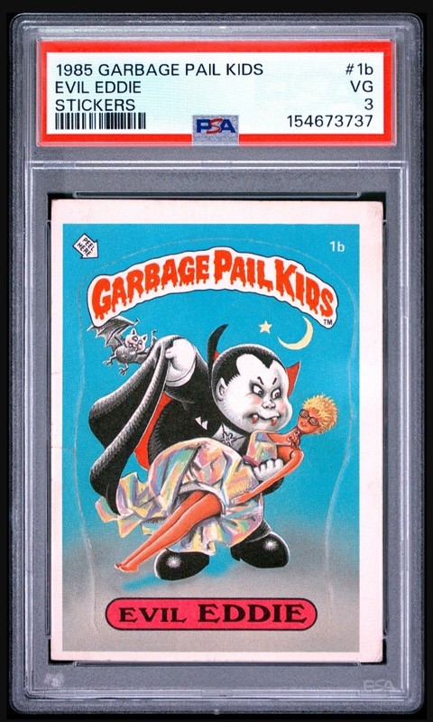 1985 Garbage Pail Kids Evil Eddie #1B PSA 3 VG OS1 Series 1