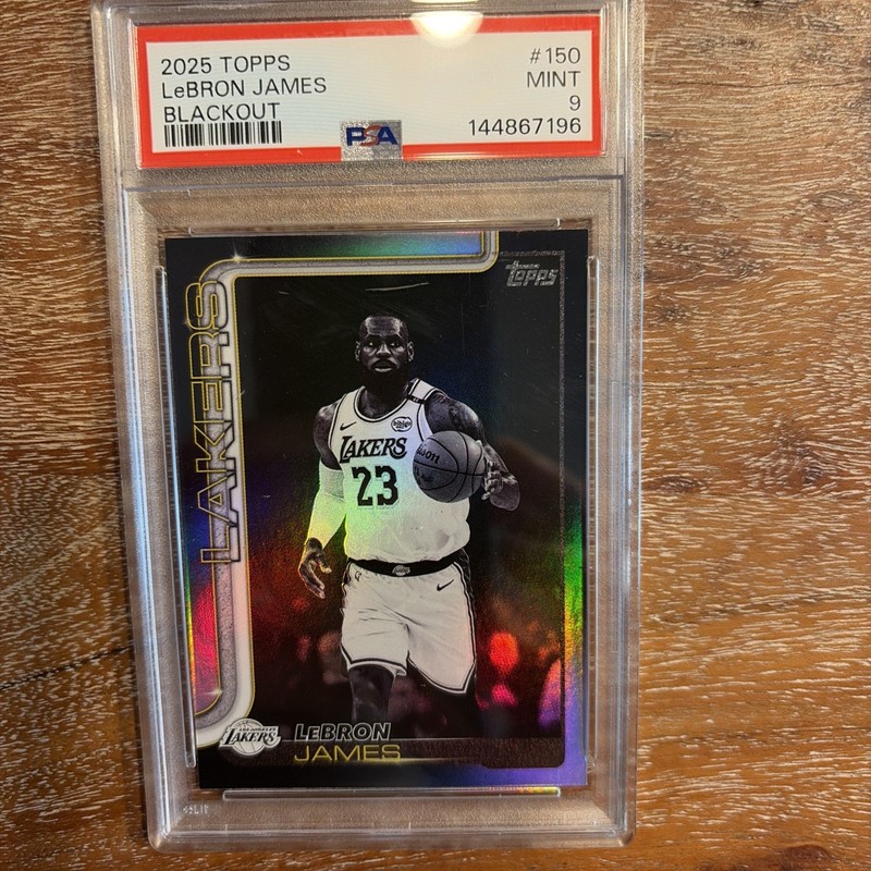 2025 Topps Blackout LEBRON JAMES #150 PSA 9 Mint Lakers