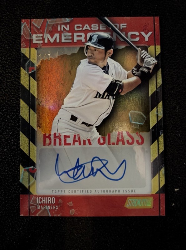 2025 Topps Stadium Club Ichiro Suzuki In Case Of Emergency AUTO Superfractor 1/1