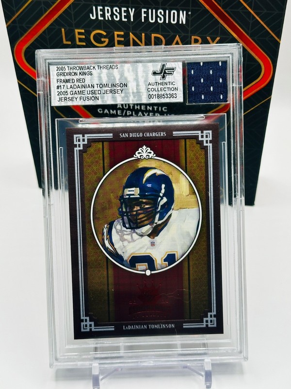 LADAINIAN TOMLINSON LEGENDARY JERSEY FUSION 2005 Gridiron King & Game Used Patch