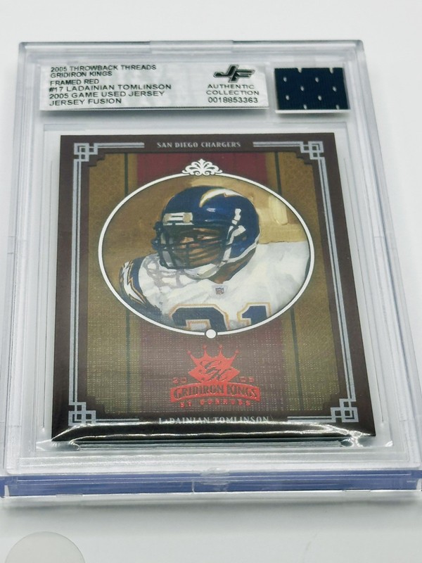 LADAINIAN TOMLINSON LEGENDARY JERSEY FUSION 2005 Gridiron King & Game Used Patch view 2