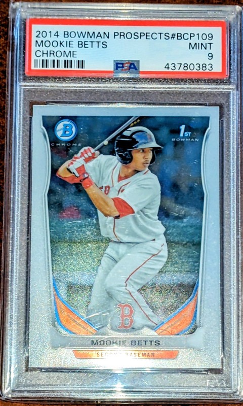 2014 Bowman - Prospects Chrome Mookie Betts #BCP109 (RC) PSA MINT 9 