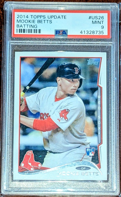 2014 Topps Update Series - Mookie Betts #US-26 Batting (RC) PSA MINT 9 