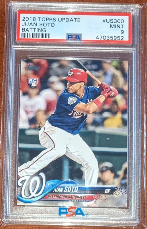2018 Topps Update Series - Juan Soto #US300  Blue Jersey (RC) PSA MINT 9
