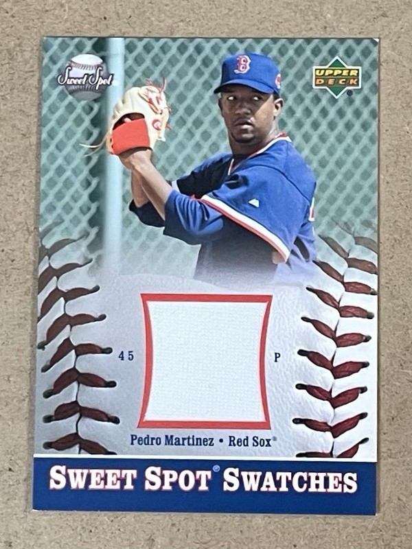 2002 UPPER DECK SWEET SPOT SWATCHES (GAME USED JERSEY) #S-PM PEDRO MARTINEZ