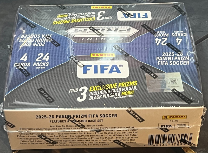 2025-26 Panini Prizm FIFA Soccer Factory Sealed Retail Box 24 Packs NEW view 2