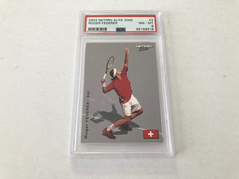 2003 NETPRO ELITE 2000 ROGER FEDERER #3 RC PSA 8