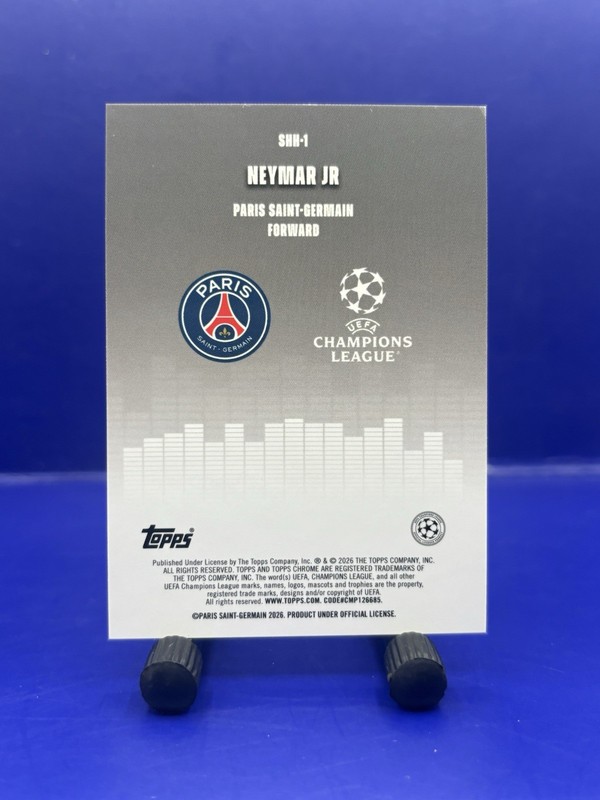 2026 Topps Chrome UCL Neymar Jr. Silenced Refractor  view 2