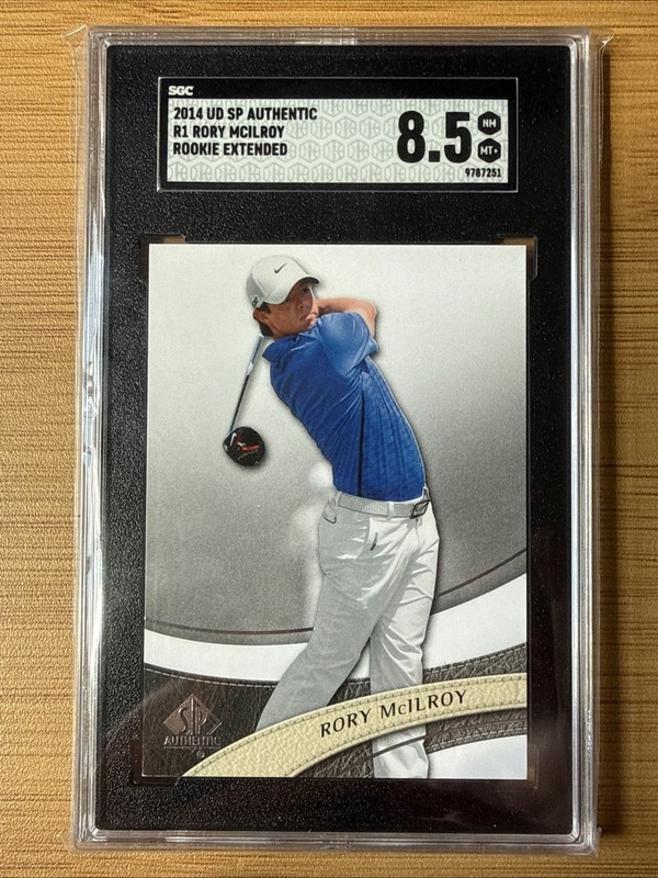 Rory McIlroy ⛳️2014 UD SP Authentic Rookie Extended RC #R1 🔥 SGC 8.5 (non-psa)