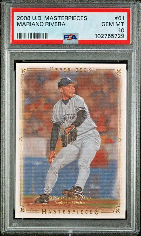 2008 Upper Deck Masterpieces MARIANO RIVERA PSA 10 GEM MINT New York Yankees