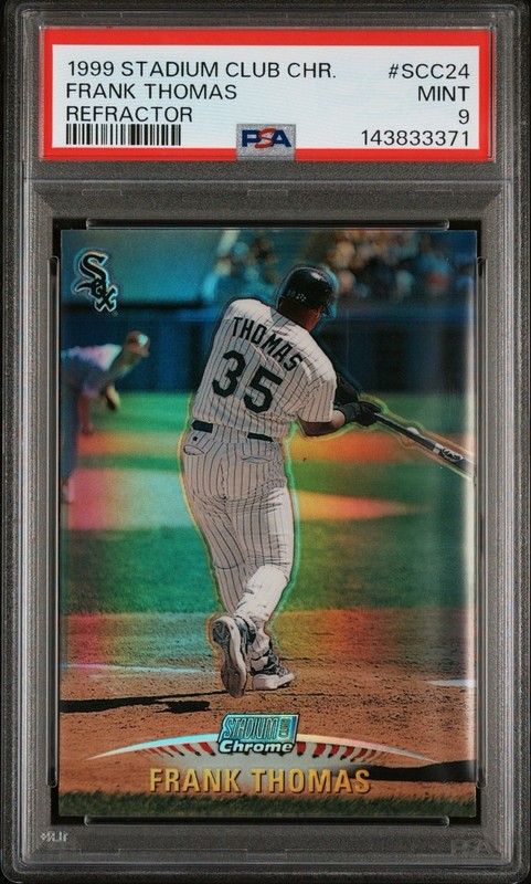 Frank Thomas 1999 Topps Stadium Club Chrome Refractor #SCC24 - White Sox - PSA 9