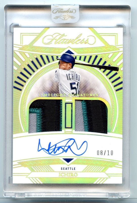 2023 Panini Flawless - Ichiro Suzuki #LS-IS /10 Game Worn Relic Auto 3 Color