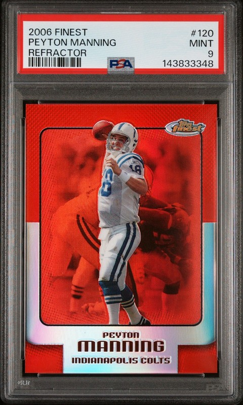 2006 Topps Finest #120 Peyton Manning Refractor /399 Colts HOF - PSA 9