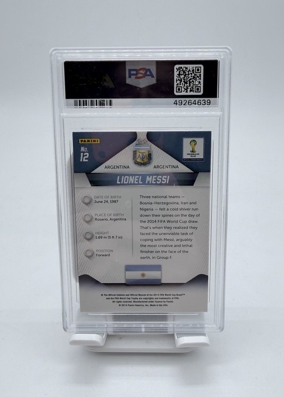 Panini 2014 Prizm World Cup Lionel Messi #12 Argentina PSA 10 Card GEM MINT 👀 view 2