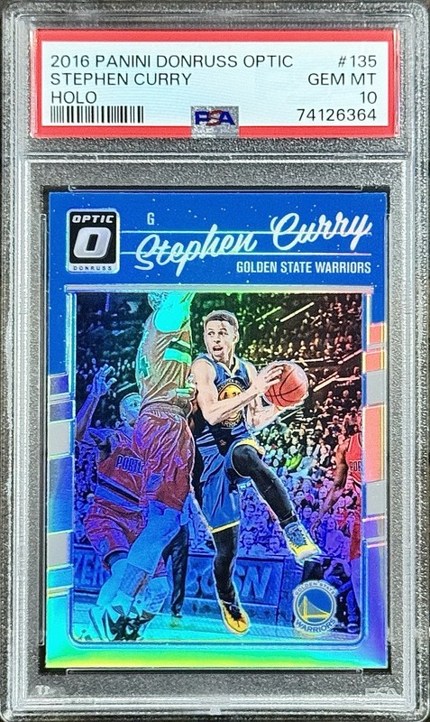 Stephen Curry PSA 10 - 2016 Optic #135 HOLO SILVER PRIZM - Golden State Warriors