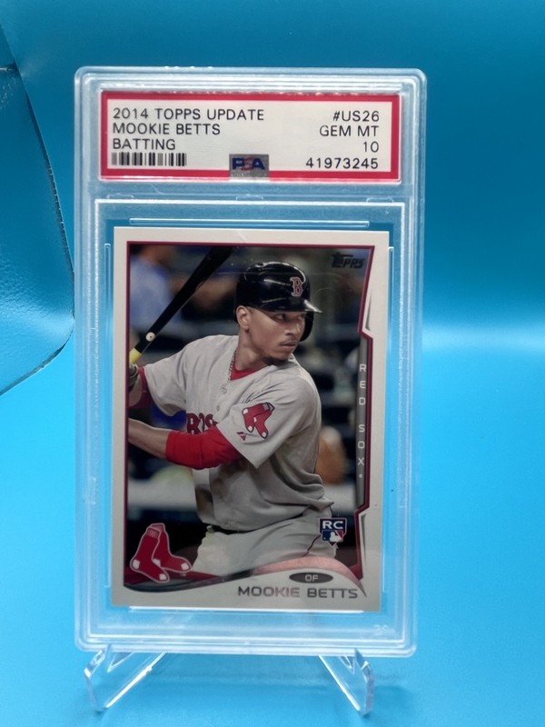 2014 Topps Update Mookie Betts (Batting) RC PSA 10 #US26