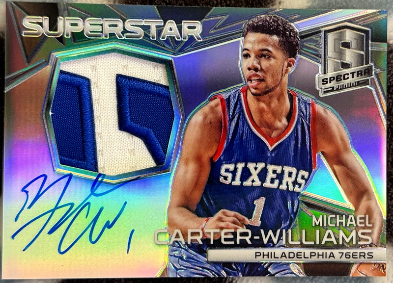 2014-15 Panini Spectra Michael Carter-Williams Superstar Black Patch Auto #1/1