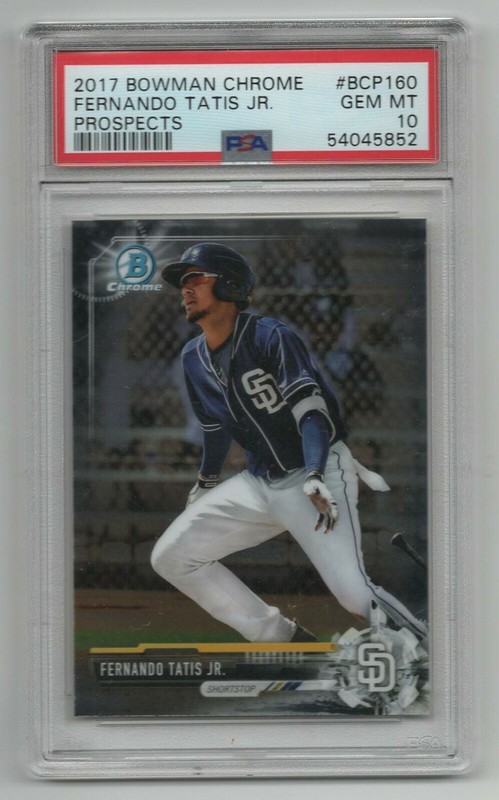 2017 Bowman Chrome Prospects * Rookie RC * Fernando Tatis Jr. * #BCD160 * PSA 10
