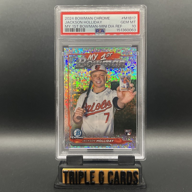 2024 Bowman Chrome JACKSON HOLLIDAY “1ST BOWMAN” Mini-Diamond /150 PSA 10