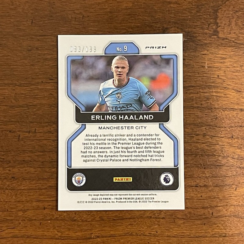 2022-23 Panini Prizm Premier League - Erling Haaland #9 Pink Prizm /199 view 2