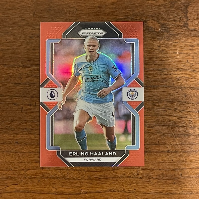 2022-23 Panini Prizm Premier League - Erling Haaland #9 Red Prizm /149