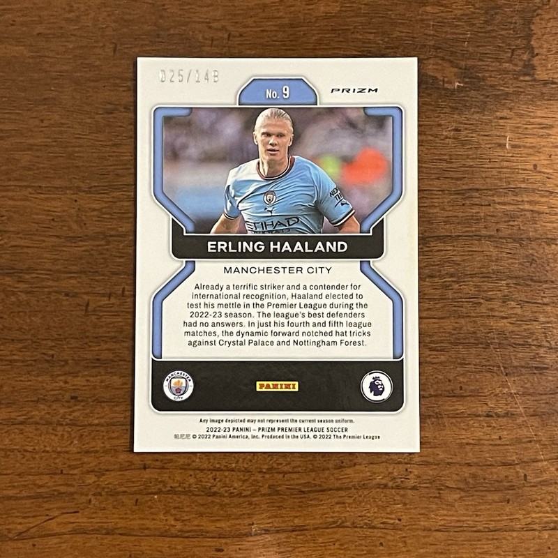 2022-23 Panini Prizm Premier League - Erling Haaland #9 Red Prizm /149 view 2