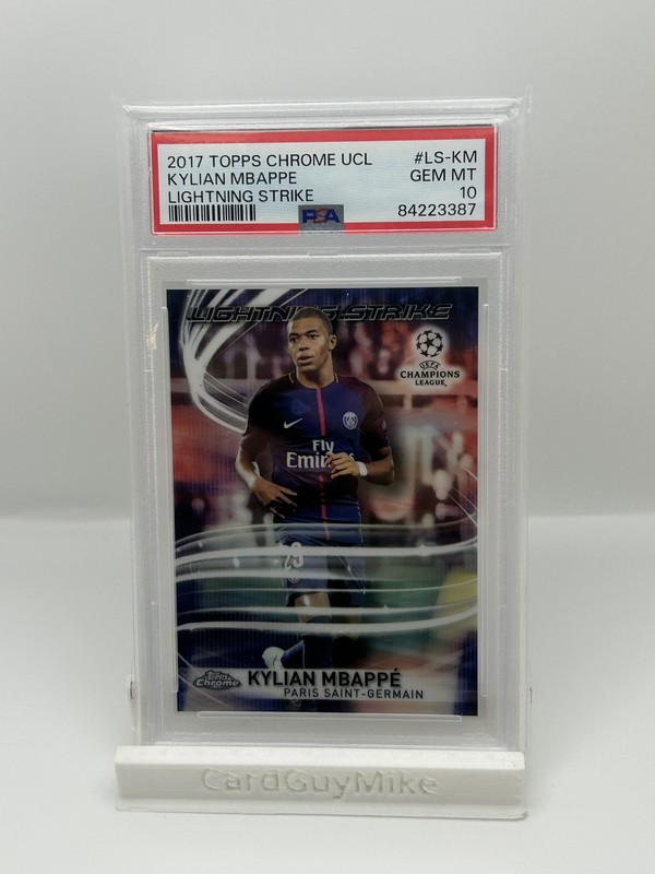 2017-18 Topps Chrome Champions League Lightning Strike Kylian Mbappe LS-KM (RC)