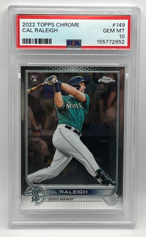 2022 Topps Chrome CAL RALEIGH Rookie Card PSA 10 Seattle Mariners
