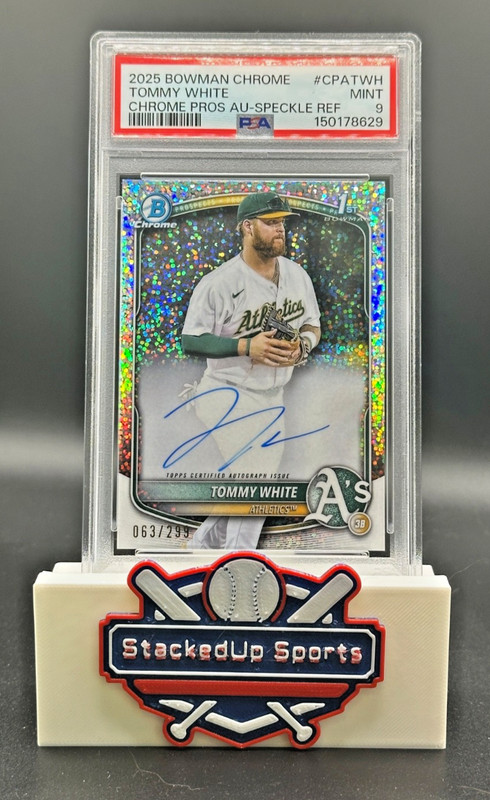 2025 Bowman Chrome Prospect Tommy White Speckle Auto /299 #CPATWH PSA 9