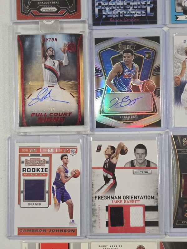 Huge NBA Basketball card lot X 25 numbered / Auto / Inserts / GU Jersey Patch RC view 2