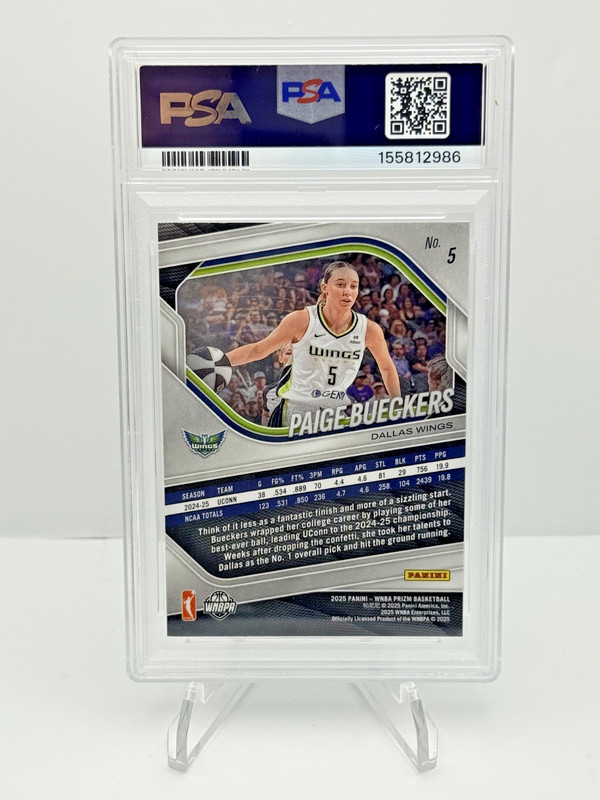 2025 Panini Prizm WNBA - Paige Bueckers #5 (RC) PSA 10 view 2